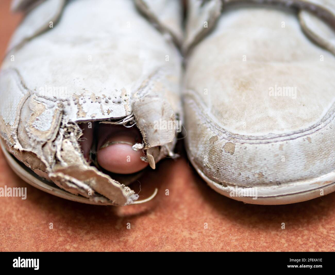 Worn out shoes